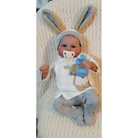 Lifelike Reborn Baby Dolls 17 in Realistic Baby Dolls Preemie Babies Reborn - Picture 4 of 8